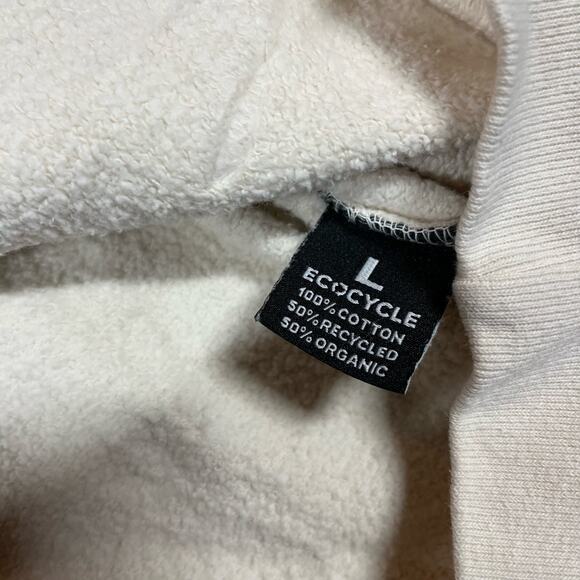 Live wire Big Type Cream Pullover Hoodie Men’s Sz L New - Picture 7 of 7